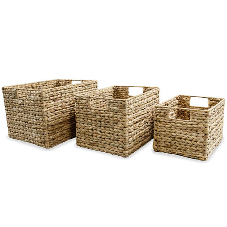 Vidaxl Storage Basket Set Waterhyacint 3-delt