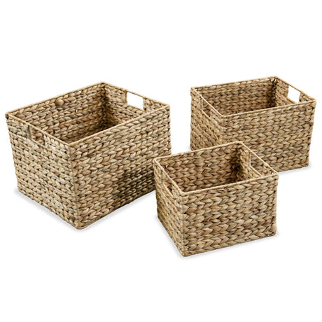 Vidaxl Storage Basket Set Waterhyacint 3-delt