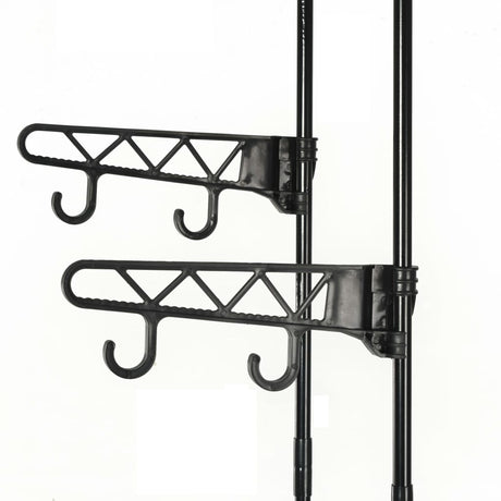 Vidaxl tøjstativ 55x28.5x175 cm stål og afdækket stof sort