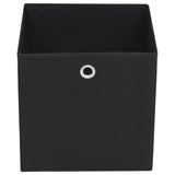 Vidaxl opbevaringsbokse 10 stk 32x32x32 cm ikke -vævet stof sort sort