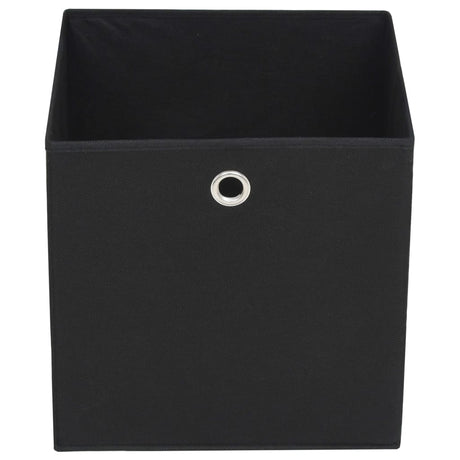Vidaxl opbevaringsbokse 10 stk 32x32x32 cm ikke -vævet stof sort sort