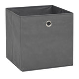 Vidaxl opbevaringsbokse 4 stk 32x32x32 cm Ikke -vævet stof grå