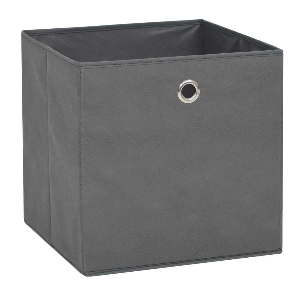 Vidaxl opbevaringsbokse 10 stk 32x32x32 cm Ikke -vævet stof grå