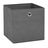 Vidaxl opbevaringsbokse 10 stk 32x32x32 cm Ikke -vævet stof grå