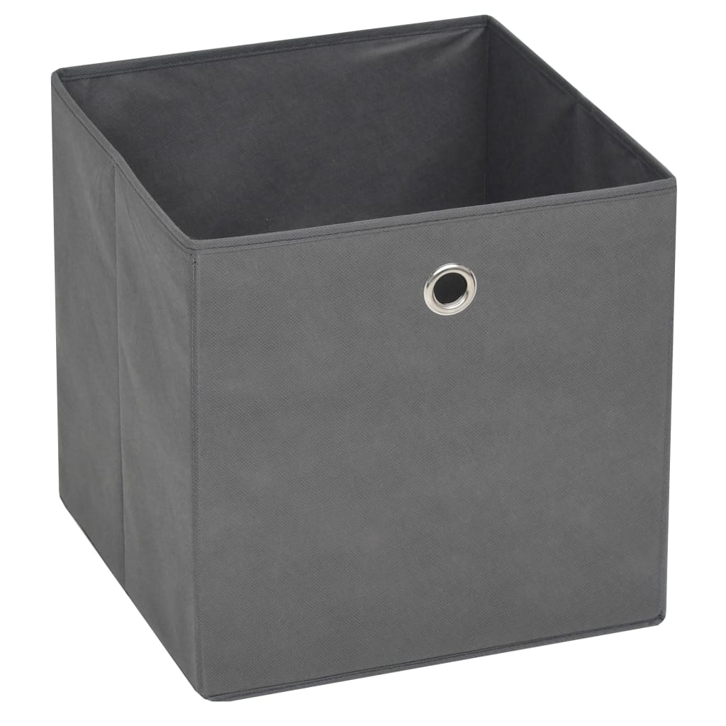 Vidaxl opbevaringsbokse 10 stk 32x32x32 cm Ikke -vævet stof grå