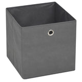 Vidaxl opbevaringsbokse 10 stk 32x32x32 cm Ikke -vævet stof grå