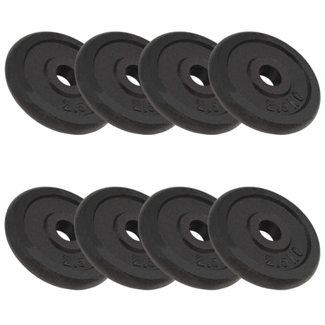 Vidaxl Halter Discs 8 St 8x2,5 kg støbejern