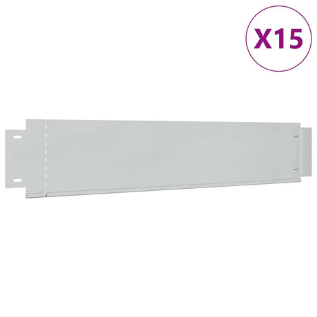 Vidaxxl græskanter 15 stk 100x20 cm galvaniseret stål
