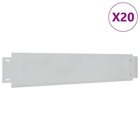 VidaXL græskanter 20 stk 100x20 cm galvaniseret stål
