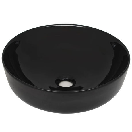 Vidaxl Washbasin Runde 41,5x13,5 cm Keramisk sort