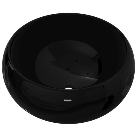 Vidaxl Washbasin Round 40x15 cm keramisk sort