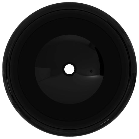 Vidaxl Washbasin Round 40x15 cm keramisk sort