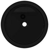 Vidaxl Washbasin Round 40x15 cm keramisk sort