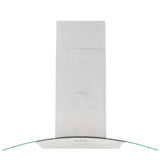 Vidaxl Island Extractor 756 m³ U LED 90 cm rustfrit stål
