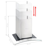 Vidaxl Wall Extractor Hood 756 m³ U LED 60 cm rustfrit stål