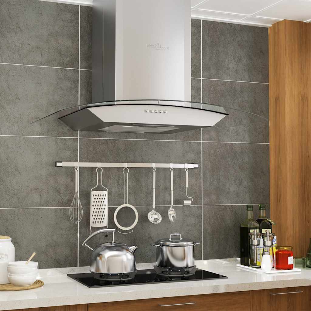 Vidaxl Wall Extractor Hood 756 m³ U LED 60 cm rustfrit stål