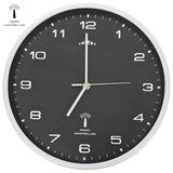 Vidaxl Wall Clock med kvarts timepiece radio -drevet 31 cm sort