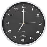 Vidaxl Wall Clock med kvarts timepiece radio -drevet 31 cm sort