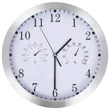 Vidaxl vægur med kvartsmekanisme Hygrometer termometer 30 cm hvidt