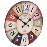 Vidaxl Wall Clock Vintage Style 30 cm Multi -farvet