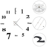 Vidaxl 3d Wall Clock 100 cm XXL Modern Black