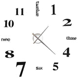 Vidaxl 3d Wall Clock 100 cm XXL Modern Black