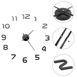 Vidaxl 3d Wall Clock 100 cm XXL Modern Black
