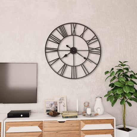 Vidaxl Wall Clock vintage stil med kvartsmekanisme XXL 80 cm metal