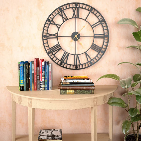 Vidaxl Wall Clock Vintage Style med kvartsmekanisme XXL 60 cm metal