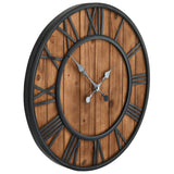 Vidaxl Wall Clock Vintage-stil kvartsmekanisme XXL 60 cm Træmetal