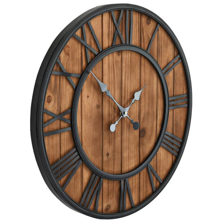 Vidaxl Wall Clock Vintage-stil kvartsmekanisme XXL 60 cm Træmetal
