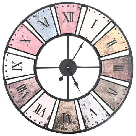 Vidaxl Wall Clock Vintage-stil kvartsmekanisme XXL 60 cm metal