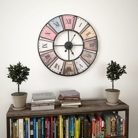 Vidaxl Wall Clock Vintage-stil kvartsmekanisme XXL 60 cm metal