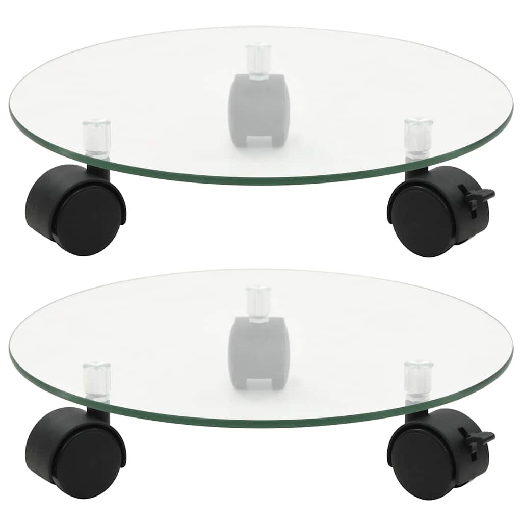 Vidaxl planter ruller omkring 28 cm hærdet glas 2 m