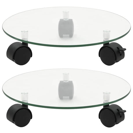 Vidaxl planter ruller omkring 28 cm hærdet glas 2 m