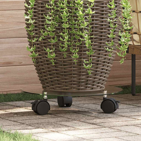 Vidaxl planter ruller omkring 28 cm hærdet glas 2 m
