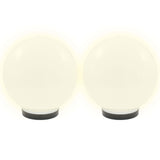 Vidaxl LED -pærelamper 2 stk Runde 25 cm PMMA