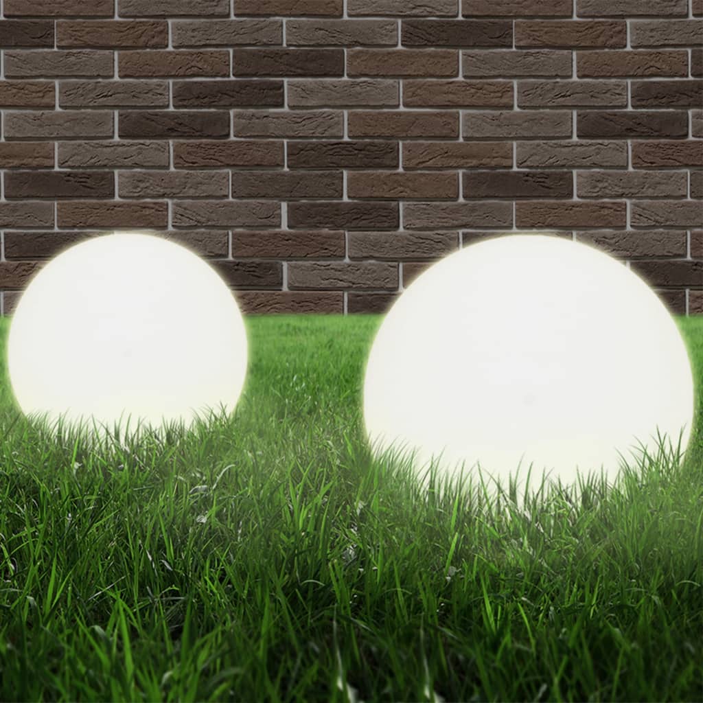 Vidaxl LED -pærelamper 2 stk Runde 25 cm PMMA