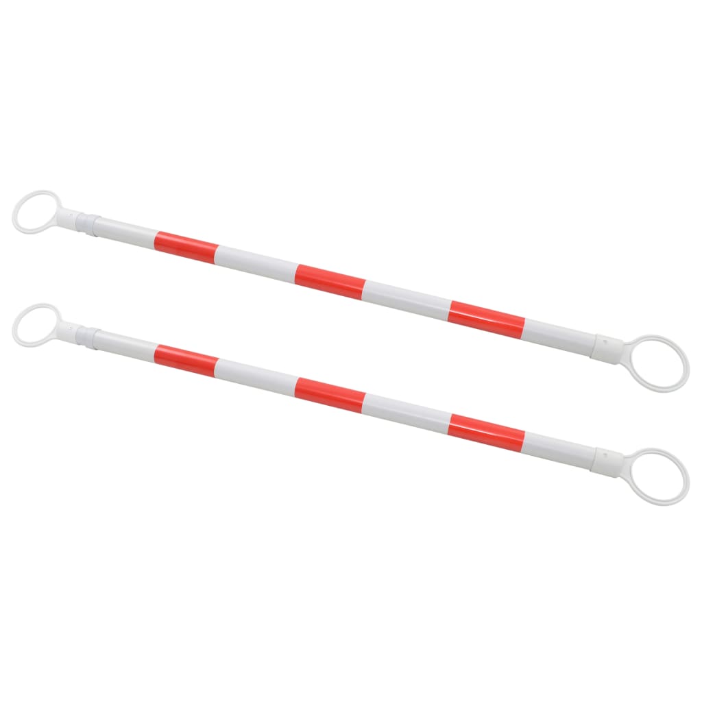Vidaxl pylonstænger sammenfoldelig 116-197 cm plast 2 m