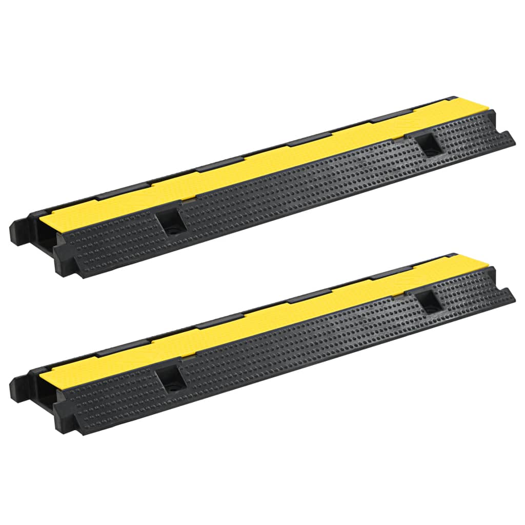 Vidaxl kabelbeskytter tærskler 1 tunnel 100 cm gummi 2 stk