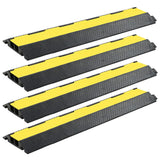 Vidaxl kabelbeskytter tærskler 2 tunneler 101,5 cm gummi 4 stk