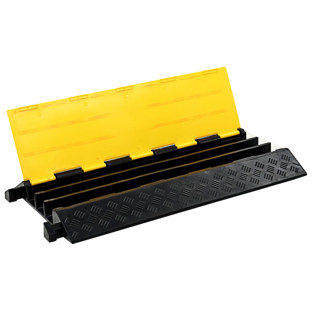 Vidaxl kabelbeskytter tærskel 3 tunneler 93 cm gummi