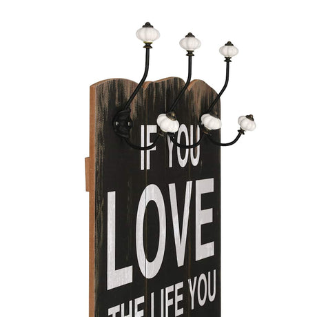 Vidaxl Wall Coat Rack med 6 Hooks Live Live 120x40 cm