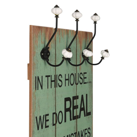 Vidaxl Wall Coat Rack med 6 kroge Happy Love 120x40 cm