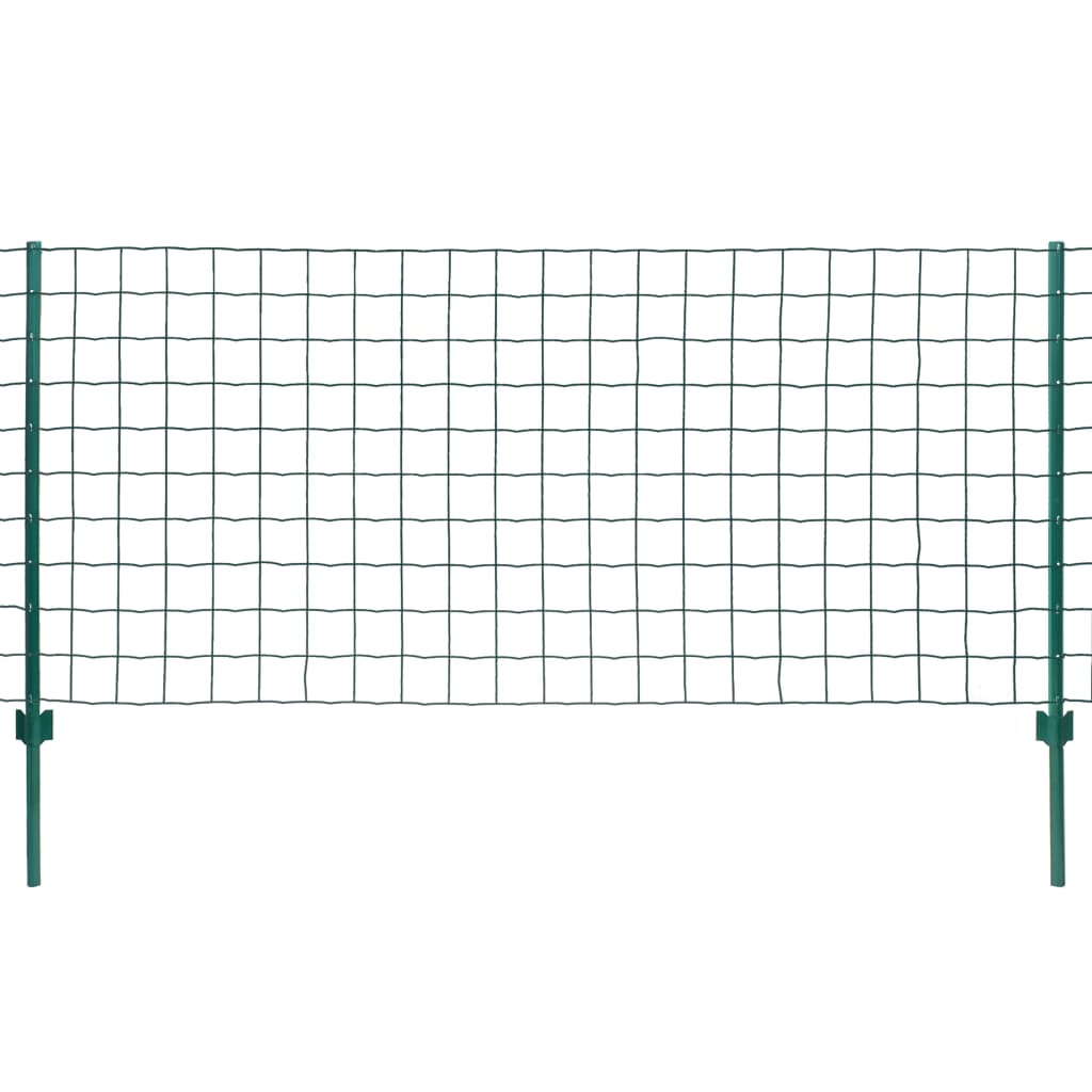Vidaxl Euro Hek 20x1 M stålgrøn