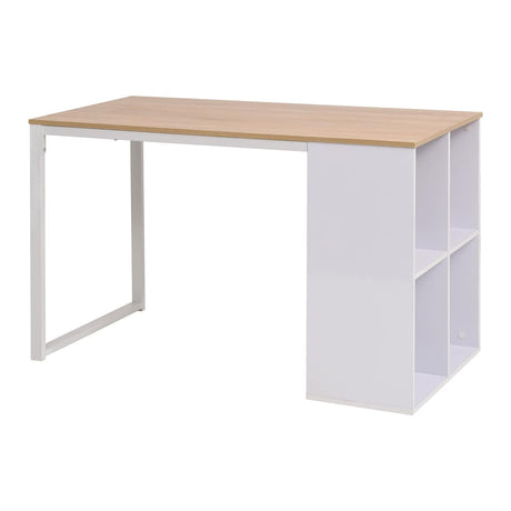 Vidaxl schrijftafel 120x60x75 cm eikenkleur en wit
