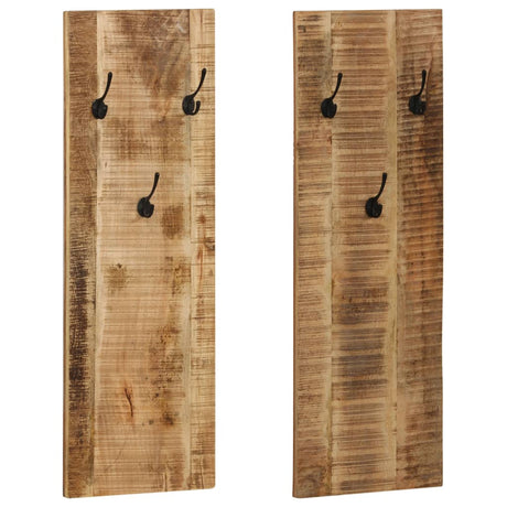 Vidaxx væg knagerækker 2 stk 36x110x3 cm massivt mangotræ