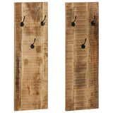 Vidaxx væg knagerækker 2 stk 36x110x3 cm massivt mangotræ