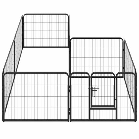 Vidaxl Dog Run med 8 paneler 80x60 cm stål sort