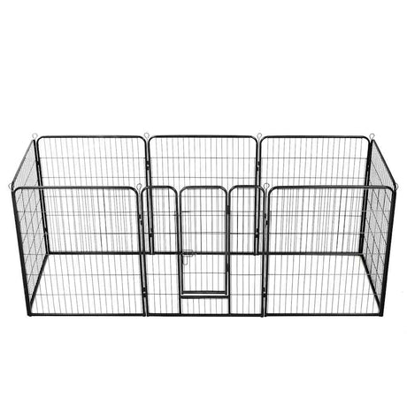 Vidaxl Dog Run med 8 paneler 80x100 cm stål sort